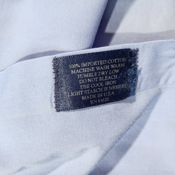 Burberry London Button Down Long Sleeve Blue Shirt - Size M - Picture 7 of 16